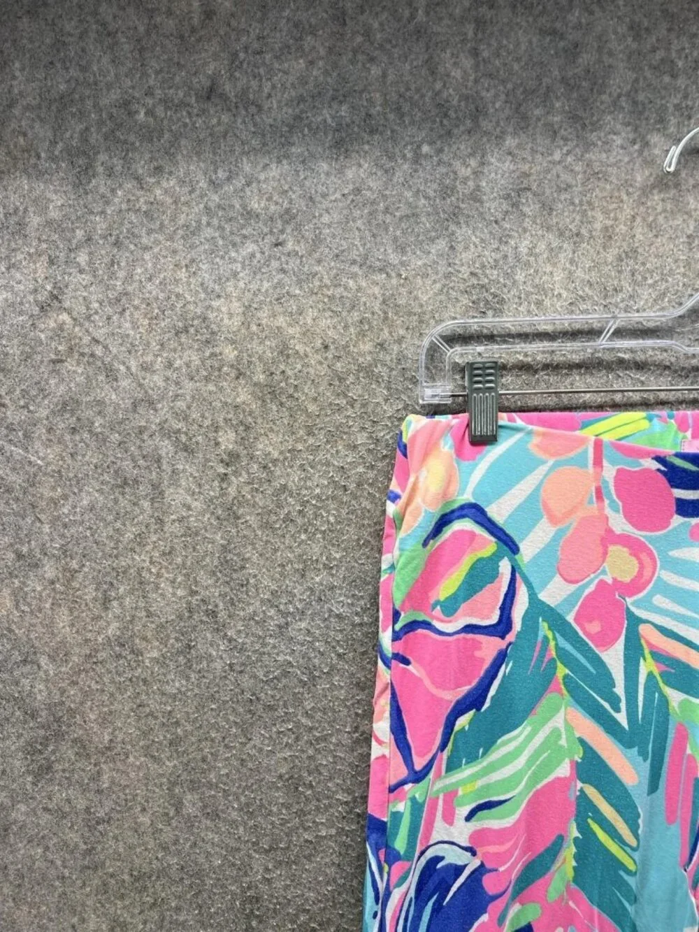 Lilly Pulitzer Sweatpants Womens Small Multicolor Floral Jersey Wide Leg Stretch